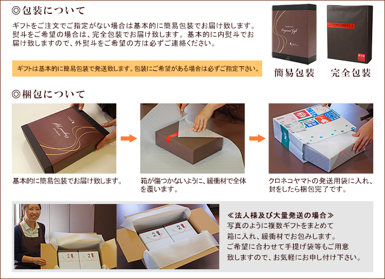 丁寧に梱包してお届けします
