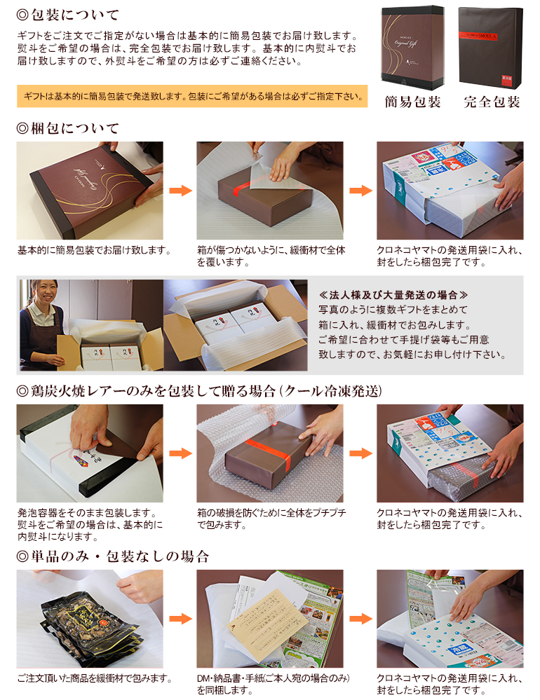 丁寧に梱包してお届けします