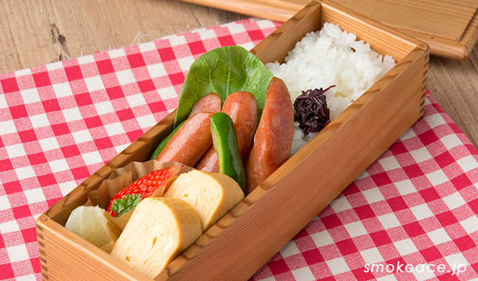 手造りウインナーのシンプル弁当