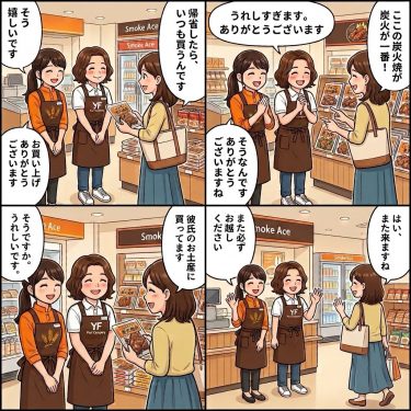 003鶏炭火焼を大切な人へお客様アンサー漫画